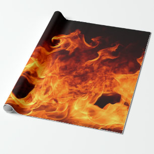 Vlammen en vuur cadeaupapier