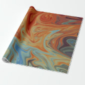Vlammen en Water Abstract Design | Beste fijne kun Cadeaupapier (Uitgerold)