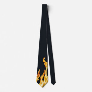 Vlammen - Flamme - Vlamvlammen Vuurblauw Stropdas