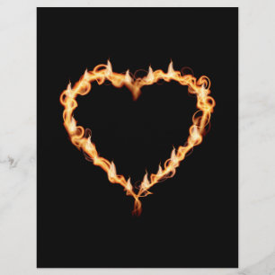 VLAMMEN HITTE zwart hart vuur brandende hete liefd Flyer