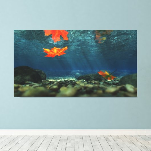 Vlammen in het waterschilderdoek canvas afdruk (Insitu (Houten vloer))