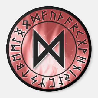 Vlammen, rood [24. Dagaz] Magneet