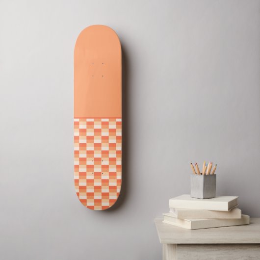 Vlammen van een kaars en Sinaasappel combinatie Skateboard (Muurkunst)