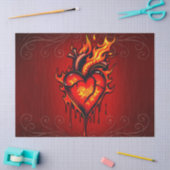 Vlammend hart. tissuepapier (Craft)