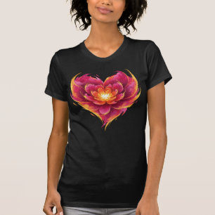 Vlammend Hart Van Liefde Bloei T-shirt