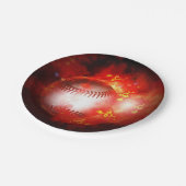 Vlammend honkbal Inspirerend Papieren Bordje (Gekanteld)