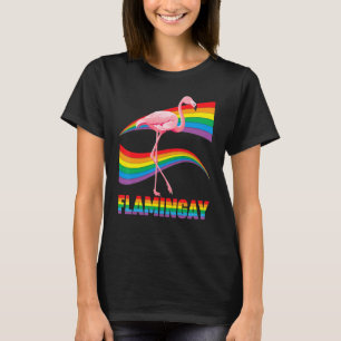 Vlammend Roze Flamingo Lgbt Trots Lesbienne Trots T-shirt