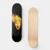 Vlammend vuur Schedel Skateboard (Voorkant)