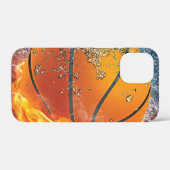 Vlammende basketbalworp kussen Case-Mate iPhone case (Achterkant (horizontaal))