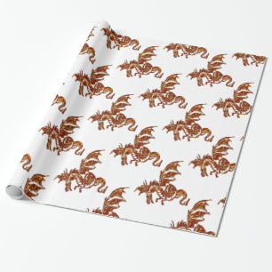 Vlammende Draak Cadeaupapier