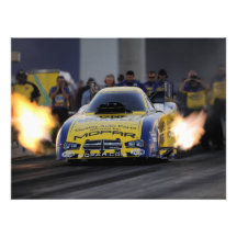 Vlammende Grappige Auto Drag Racer Sporten