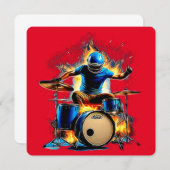 Vlammende hete drummer! (Voorkant / Achterkant)