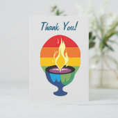 Vlammende kelk bedankkaart (Staand voorkant)