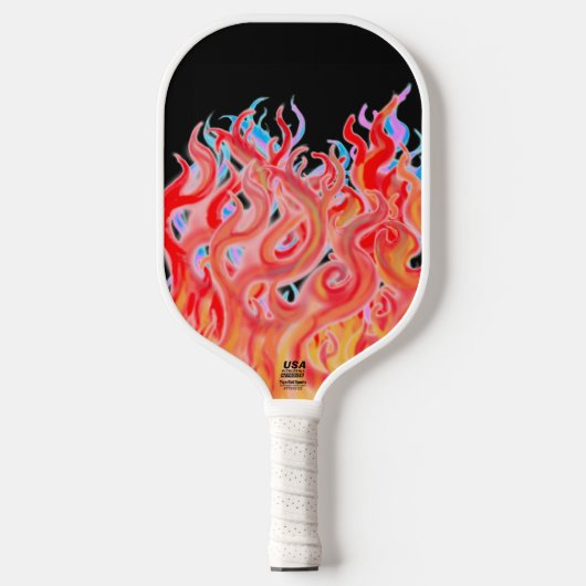 vlammende peddel pickleball paddle (Voorkant)