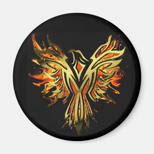 Vlammende Phoenix magneet (Voorkant)