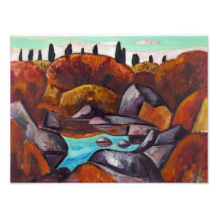 Vlammende poel—Dogtown Marsden Hartley Foto Afdruk