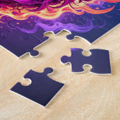 Vlammende Punk schedelpuzzel Legpuzzel (Zijkant)