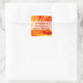 Vlammende Roos Huwelijk Retouradres Label (Tas)