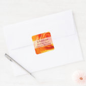 Vlammende Roos Huwelijk Retouradres Label (Envelop)