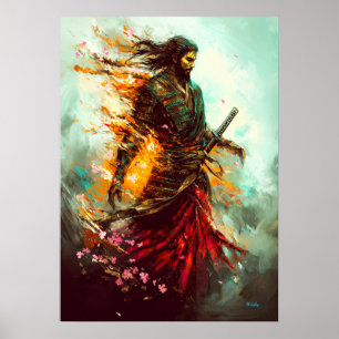 Vlammende Samurai – De Eeuwige Krijger Poster
