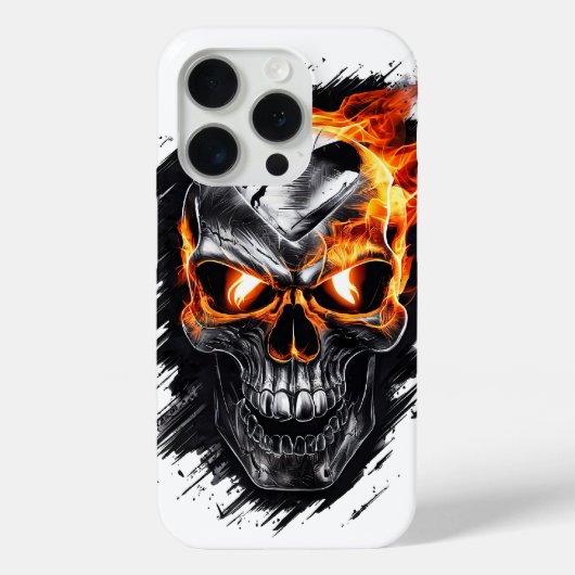 Vlammende schedel metallic #1 Case-Mate iPhone case (Achterkant)
