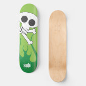 Vlammende Schedel Skateboard (Voorkant)