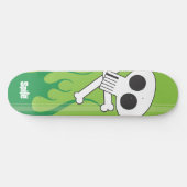 Vlammende Schedel Skateboard (Horizontaal)