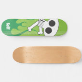 Vlammende Schedel Skateboard (Horizontaal)