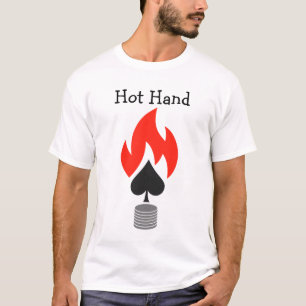 Vlammende spade en chips t-shirt