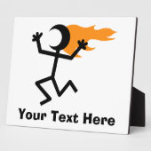 vlammenhoofd-stickman fotoplaat (Zijkant)