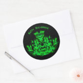 Vlammonster in de Starlight Sky Ronde Sticker (Envelop)