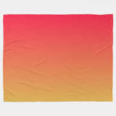 Vlamrood en geel ombre fleece deken (Voorkant (Horizontaal))