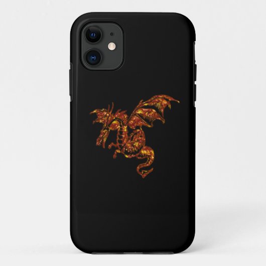Vlamt Dragon op zwart Case-Mate iPhone Case (Achterkant)
