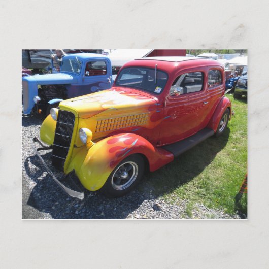 vlamwagen briefkaart (Voorkant)