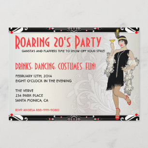 Vlapper Girl Retro-uitvindingen voor het stralen v Kaart