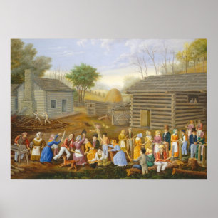 Vlasstaafbij, 1885 (olie op het aantikken van de b poster
