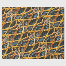 Vlaswemmandje van aotearoa Nieuw-Zeeland Blauw Cadeaupapier