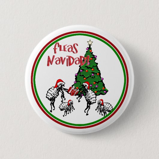 VLEAS NAVIDAD - Kerstmis en kerstboom Ronde Button 5,7 Cm (Voorkant)