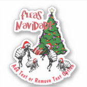 Vleas Navidad Kerstmis Sticker (Voorkant)