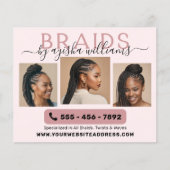 Vlechten Fotocollage Haarstylist Flyer (Voorkant)