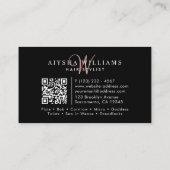 Vlechten Fotocollage Haarstylist QR Code Visitekaartje (Achterkant)