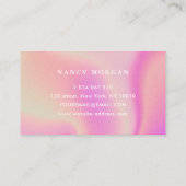 Vlechten Groovy Retro Pink Visitekaartje (Achterkant)