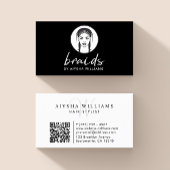 Vlechten Haar Stylist Modern Minimaal Visitekaartje