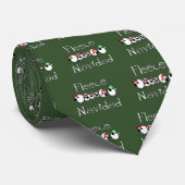 Vleece Navidad Funny Kerstkleding Stropdas (Opgerold)