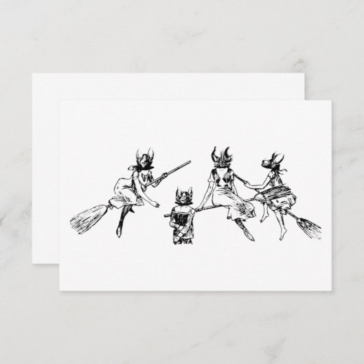 Vleermuis Heksen Kaart (Voorkant / Achterkant)