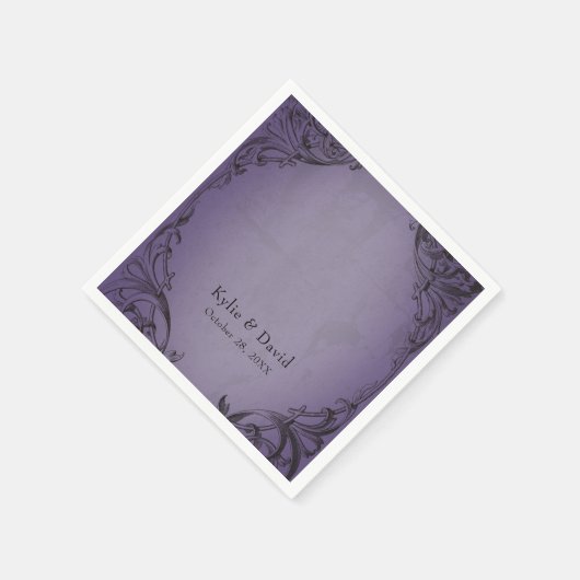 vleermuis tot de dood Paarse bruiloft Servet (Hoek)