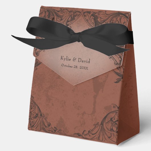 vleermuis tot de dood roest bruiloft bedankdoosjes (Voorkant)