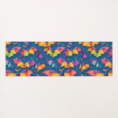vleermuis Waterverf kleurrijke gepersonaliseerde p Yogamat (Achterkant (horizontaal))