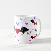 Vleermuisliefde - romantisch maar eng koffiemok (Voorkant rechts)