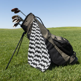 Vleermuisontwerp achtergrond in elke kleur golfhanddoek